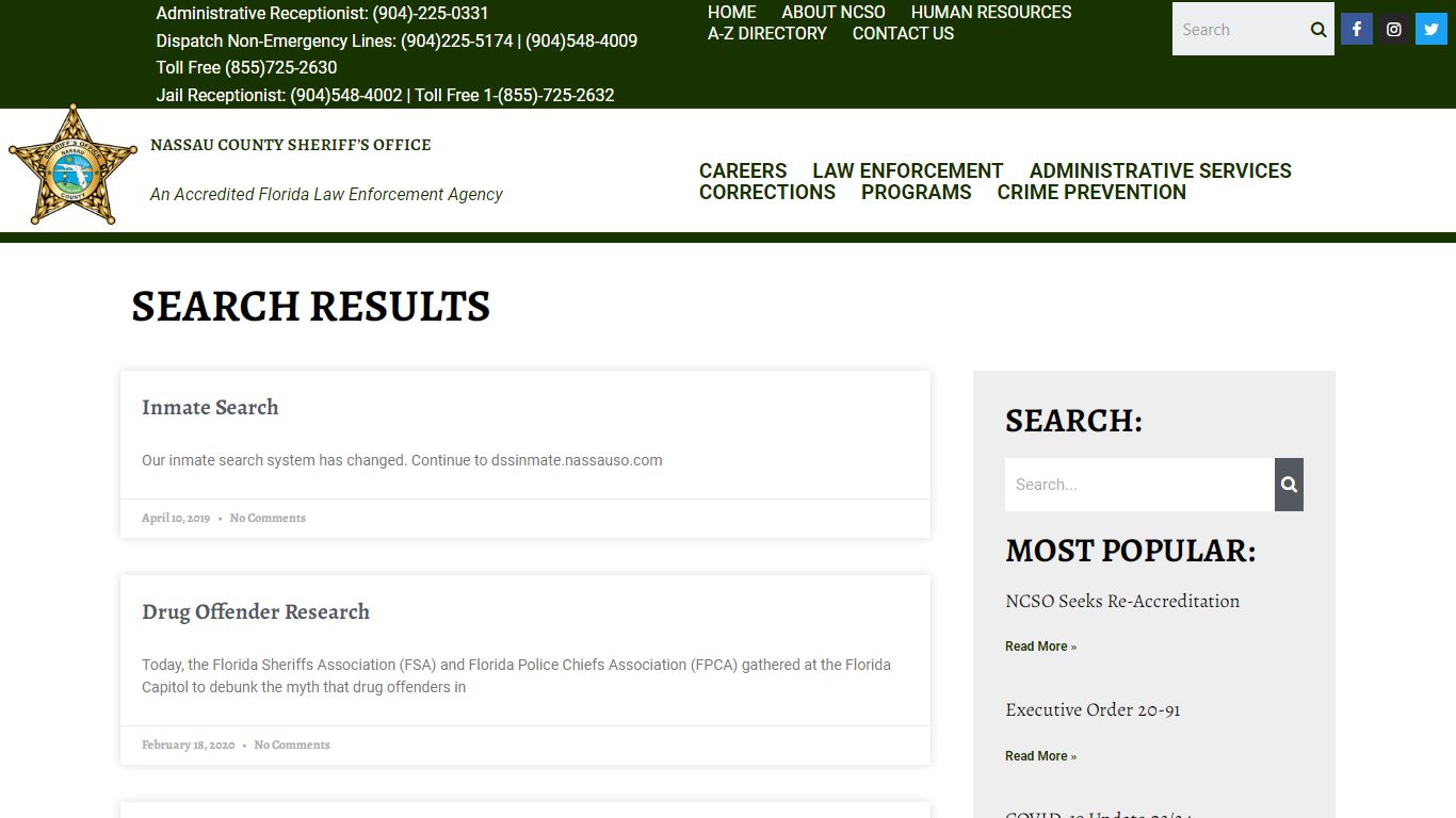 inmate search - Nassau County Sheriff's Office